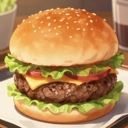 hamburger anime waifu