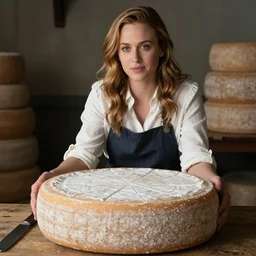 brie larson as a wheel of cheese