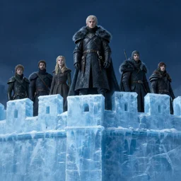 man of the night's watch standing on top of the wall made of solid ice, game of thrones | | realistic shaded, fine details, realistic shaded lighting painting by greg rutkowski, diego gisbert llorens, magali villeneuve, artgerm, jeremy lipkin, michael garmash, rob rey
