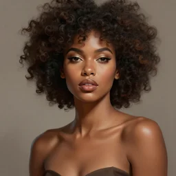 portrait of female, afro, latin, sensual, sexy, intricate, elegant, highly detailed, digital painting, artstation, concept art, smooth, sharp focus, illustration