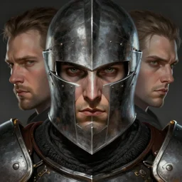 the doomslayer as a realistic fantasy d & d knight, closeup portrait art by donato giancola and greg rutkowski, realistic face, digital art, trending on artstation, symmetry