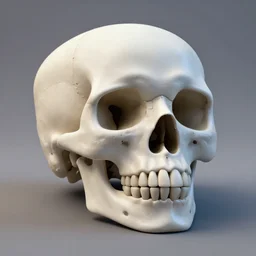 square skull, 3D Render, Unreal Engine