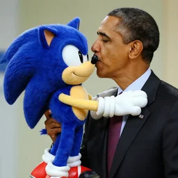 sonic kissing obama