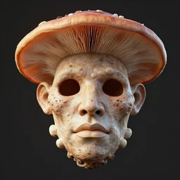 hyper detailed 3 d render, mycelium face, fungus