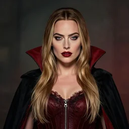 margot robbie, vampire portrait as a dnd character fantasy art.