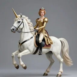 lady godiva riding a unicorn, HD 4k