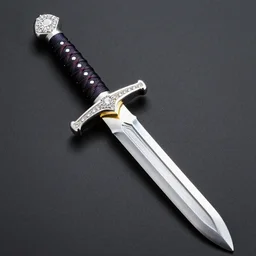 a unique sword with diamonds on the hilt, by kentaro miura