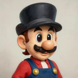 luigi wearing a top hat, painted by wlop, artgerm