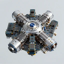 a relativistic space-time machine with multiple processors and chips.