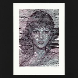 analog glitch art screen print