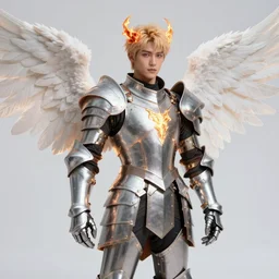 burning!!!!! + angel wings, fantasy character portrait, bright armor male dragon knight, ultra realistic, wide angle, intricate details, thunder artifacts, sharp focus, highly detailed, pencil drawing by artgerm