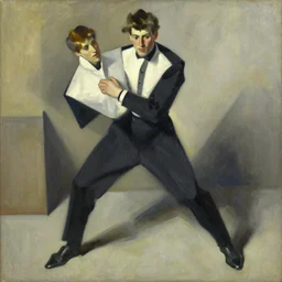 sam hyde, painting by jc leyendecker!! phil hale!, angular, brush strokes, painterly, vintage, crisp