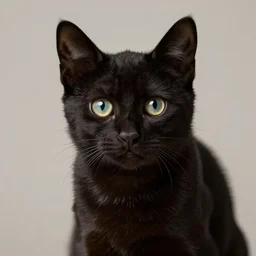 A professional photo of a cute black kitten; cutest black kitten ever ever; high-quality, beautiful portrait lighting, extremely high detail, trending on artstation