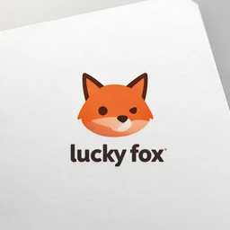 design concept logo for a company called lucky fox, award winning, creative modern minimalist