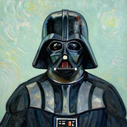 darth vader painted in van goh's portrait