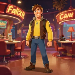 benny from fallout new vegas in casino, digital art,