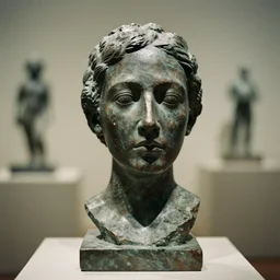 ” sculpture by roland boren, photo kodak lens, depth of field ”