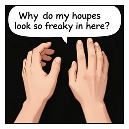 cartoon strip why do my hands look so freaky in here?