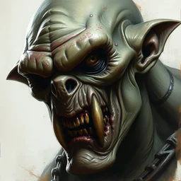 portrait of a orc from warhammer 4 0 k by hr giger, greg rutkowski, luis royo and wayne barlowe, 8 k