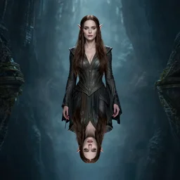 perfectly centered portrait of drow elf sandra bullock, 8k resolution, fantasy, symmetry, awe, masterpiece