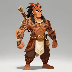 overwatch concept art character portrait of a new character who is a polynesian tribal tattooed man, trending on artstation, cgsociety,