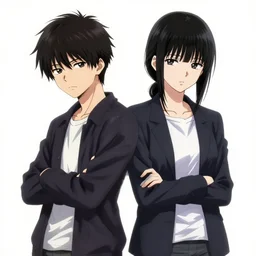 a couple breaking up, punk, drawn by Ai Yazawa