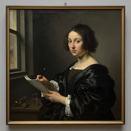 museum painting of yamaguchi momoe, by jan van eyck, tom bagshaw, jean delville, william bouguereau, albrecht durer