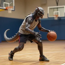demogorgon from stranger things playing basketball