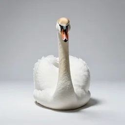 fierce swan, studio photography, full body, isolated on a pure white background, centered, entire subject in frame, sharp focus, soft studio lighting