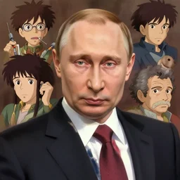 portrait of putin gone wild, artstation, cartoon, elegant, highly detailed, digital painting, masterpiece art by ghibli!, makoto shinkai!, bluth!, fujita goro!, giraud!, ghailan!, akihiko yoshida!, fadeev! 8 k