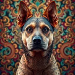 awesome cute caramel mongrel dog intricate artwork, illustration by tooth wu and wlop and beeple, greg rutkowski, beautiful, very coherent symmetrical artwork, pop art, baroque, high detail, mutt, portrait, octane render, unreal engine, 8 k, vibrant colors, smooth gradients, high contrast, depth of field, aperture f 1. 2