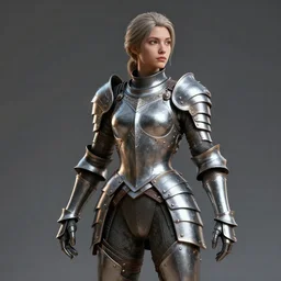 a highly detailed sculpt of athletic girl in armor, concept design, cinematic light, featured on artstation, octane render, path tracing, sharp focus, 4 k