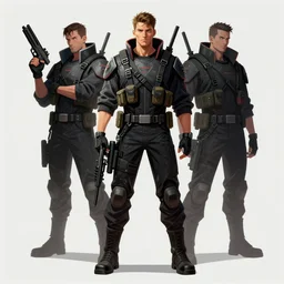 forces spec ops elite cyberpunk Sci fi in the style of Richard Bagnall Richard Bagnall Cyberpunk RED Illustration