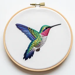 hummingbird embroidery,