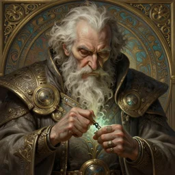 highly detailed old man unlocking his mutant gene, deep focus, d & d, fantasy, intricate, elegant, highly detailed, digital painting, artstation, concept art, matte, sharp focus, illustration, hearthstone, art by artgerm and greg rutkowski and alphonse mucha