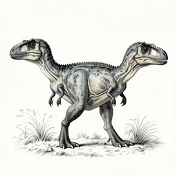 A victorian naturalist\'s illustration of a velociraptor, anatomical notes with labels, pen and ink