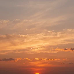 painting sky orange clouds at sundown in the shape of beautiful seductive curvy women