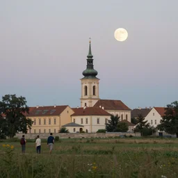 a 1 9 th century szeged. atmoshperical, full moon, natural lighting, soft focus, landscape by munkacsi, csok istvan, barabas miklos and hollosy simon, trending on artstation, pinterest, louvre