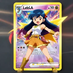pokemon cards with lela star, pokemon anime style, hd 8k image high detail, at target