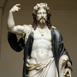 johnny deep as a greek marble statue
