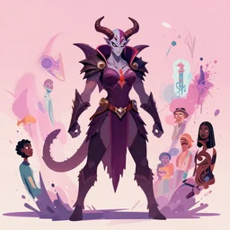 a fierce hostile 3 d render of diablo lilith, pixiv fanbox, dramatic lighting, maximalist pastel color palette, splatter paint, pixar and disney exploded - view drawing, graphic novel by fiona staples and dustin nguyen, peter elson, alan bean, wangechi mutu, clean cel shaded vector art, trending on artstation