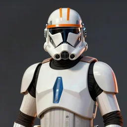 portrait of a man by greg rutkowski, a soldier of the new galactic republic, wearing a white, blue and orange tactical gear, star wars expanded universe, highly detailed portrait, digital painting, artstation, concept art, smooth, sharp foccus ilustration, artstation hq