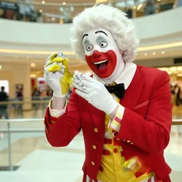 ronald mcdonald steals diamond from the mall