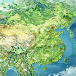 map of a fantastic land with distinct biomes, highly detailed, smooth, sharp focus, artstation, illustration by makoto shinkai and moebius and jean giraud
