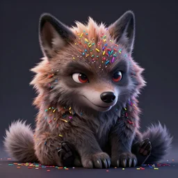 cute handsome cuddly werewolf from van helsing unreal engine hyperreallistic render 8k character concept art masterpiece deep vibrant rainbow sprinkles color