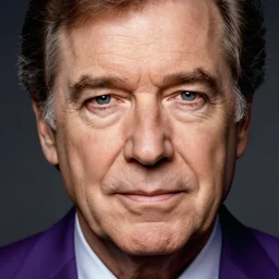 platon closeup photograph of norm macdonald in a purple suit, photorealistic, studio lighting, ektachrome, detailed, intricate, face detail