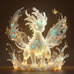 ( grass type pokemon ), creature creature in a alaska, backlit, warm tones, bioluminescent bioluminescent translucent translucent : by michal karcz, daniel merriam, victo ngai and guillermo del toro : ornate, dynamic, particulate, intricate, elegant, highly detailed, centered, artstation, smooth, sharp focus, octane render