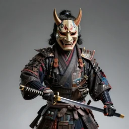 highly detailed samurai shinigami in oni mask with a katana, mysticism, intricate, volumetric lighting, photorealistic, cinematic, hyper realistic, octane render, 8 k, wide angle