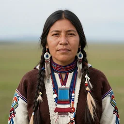 french native woman, from native tribes, native american