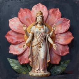a painting of flower god, concept art, character only, figurine!!!, trending on artstation, 4 k